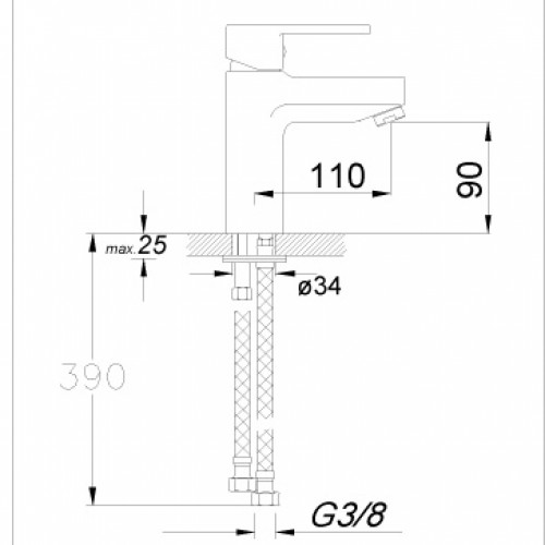 Mina Lavabo Bataryası Gri