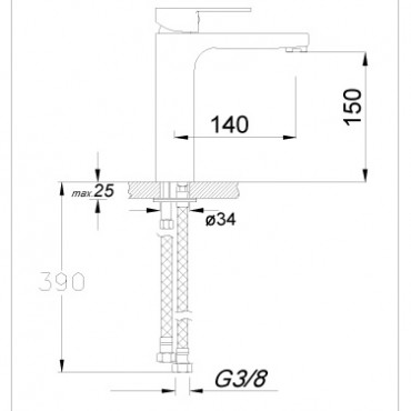 Pera Lavabo Bataryası Parlak