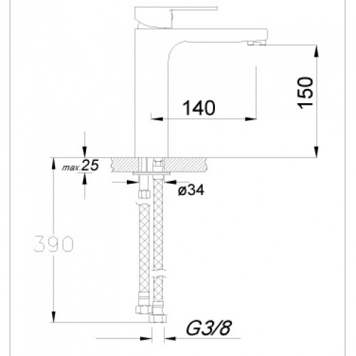 Pera Lavabo Bataryası Siyah