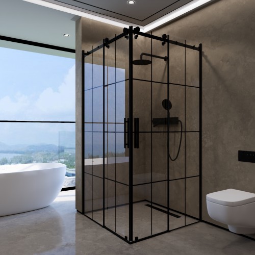 Diano Black Line - Kare Duşakabin