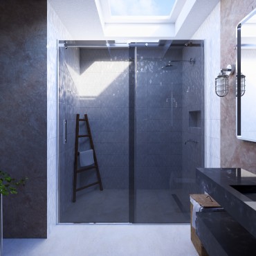 Diano Rose - 1 Sabit 1 Sürgülü Duşakabin