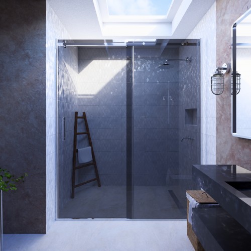 Diano Rose - 1 Sabit 1 Sürgülü Duşakabin