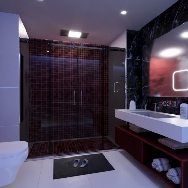 Diano Rose - 2 Sabit 2 Sürgülü Duşakabin