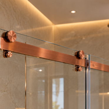 Diano Rose Gold - 1 Sabit 1 Sürgülü Duşakabin